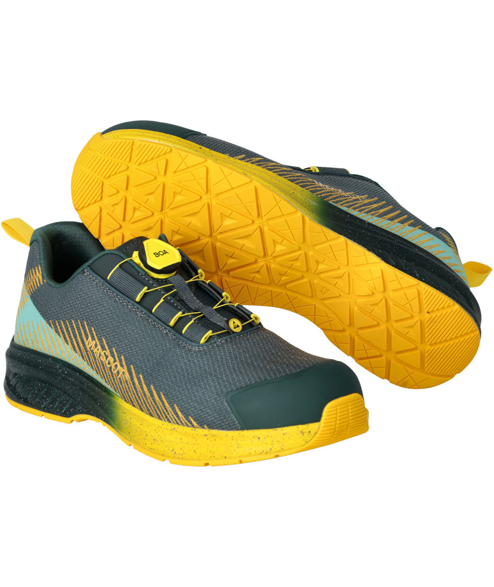 Mascot Customized women's safety shoes S1PS, Forest green/sun yellow, Forest green/sun yellow, swatch
