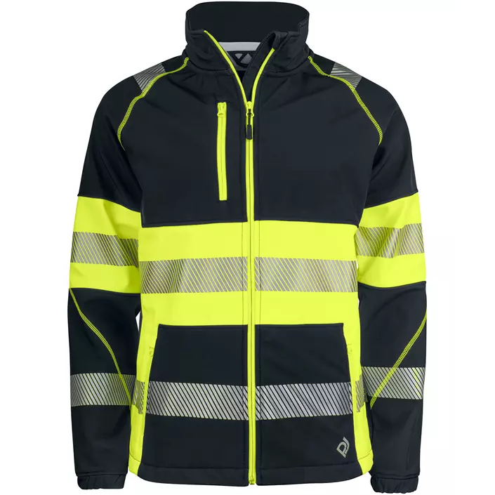 ProJob softshell jacket 6443, Hi-vis Yellow/Black, large image number 0