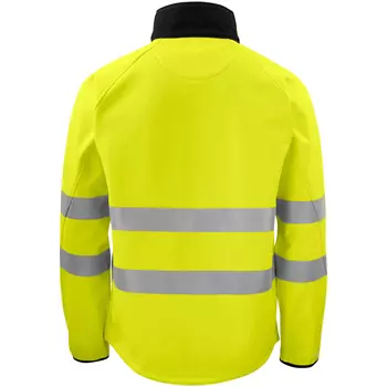 ProJob softshell jacket 6432, Hi-vis Yellow/Black