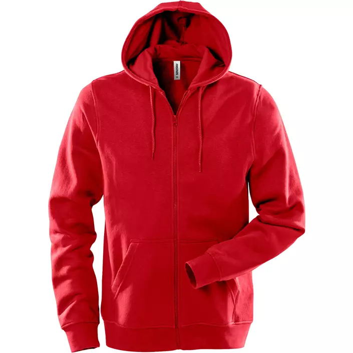 Fristads Acode hoodie med dragkedja, Röd, large image number 0