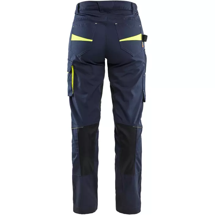 Blåkläder Unite dame arbeidsbukse, Mørk Marine/Hi-Vis Gul, large image number 2