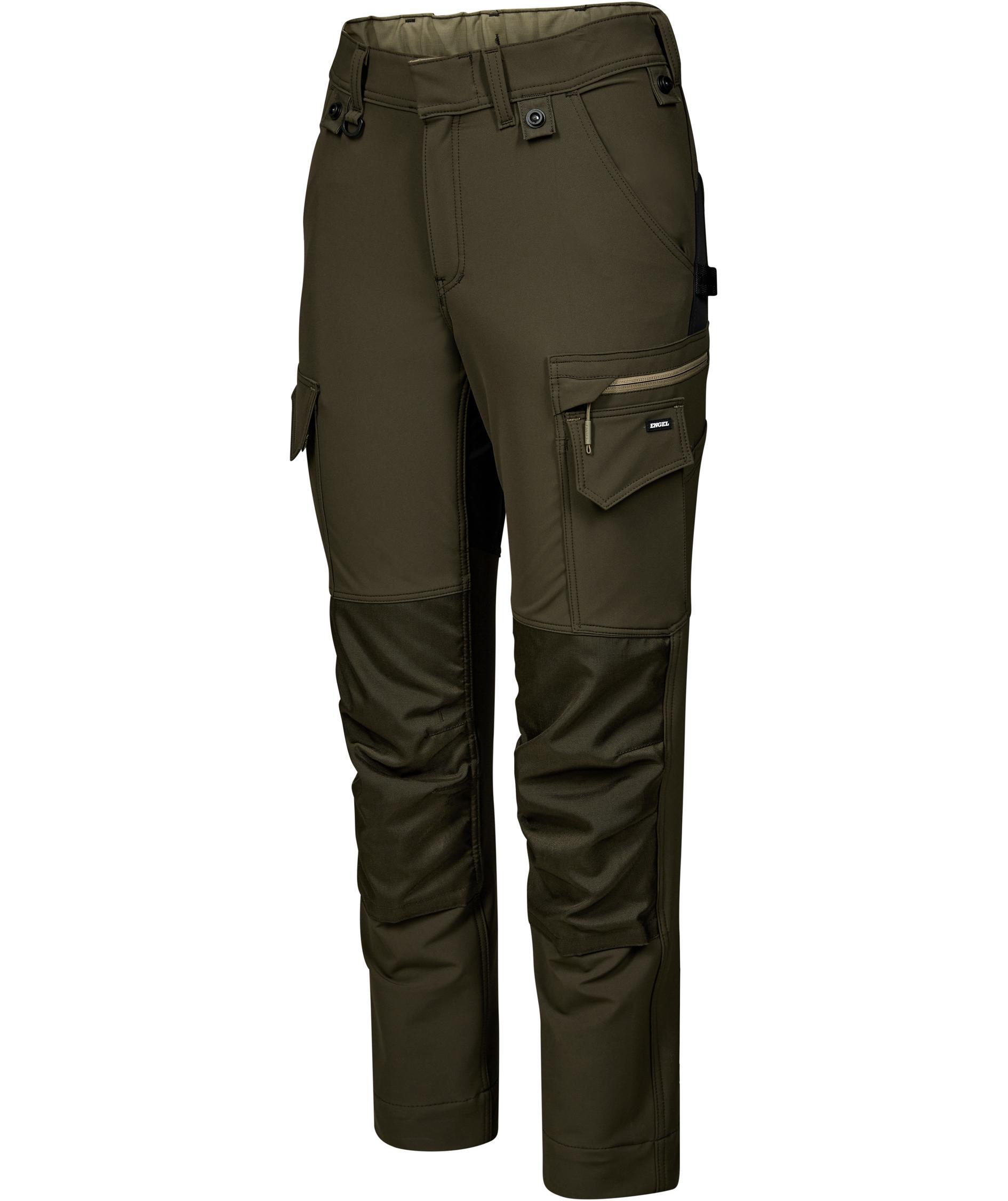 Engel Entire dame arbejdsbukser full stretch, Forest Green/Black, large image number 4