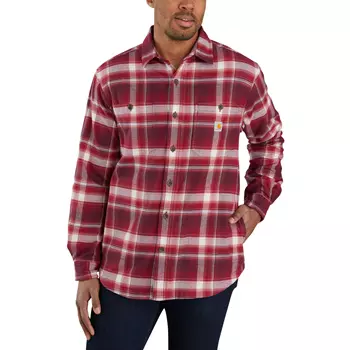 Carhartt Hamilton fleece foret skjortejakke, Oxblood Red