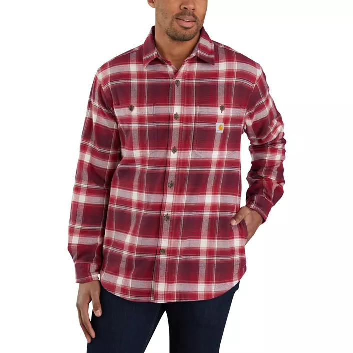 Carhartt Hamilton fodrad skjorta jacka, Oxblood Red, large image number 0