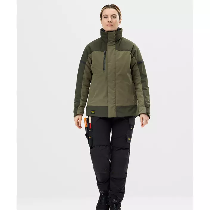 Snickers AllroundWork dame vinterjakke 1177, Khaki Green/Dark Khaki Green, large image number 1
