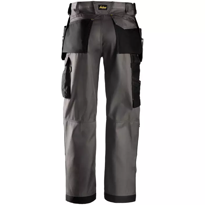 Snickers craftsman’s work trousers DuraTwill, Grey Melange/Black, large image number 1