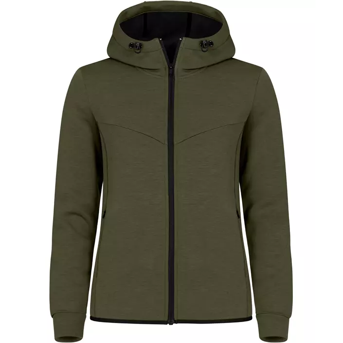 Clique Hayden women's hoodie with full zipper, Fog Green, large image number 0
