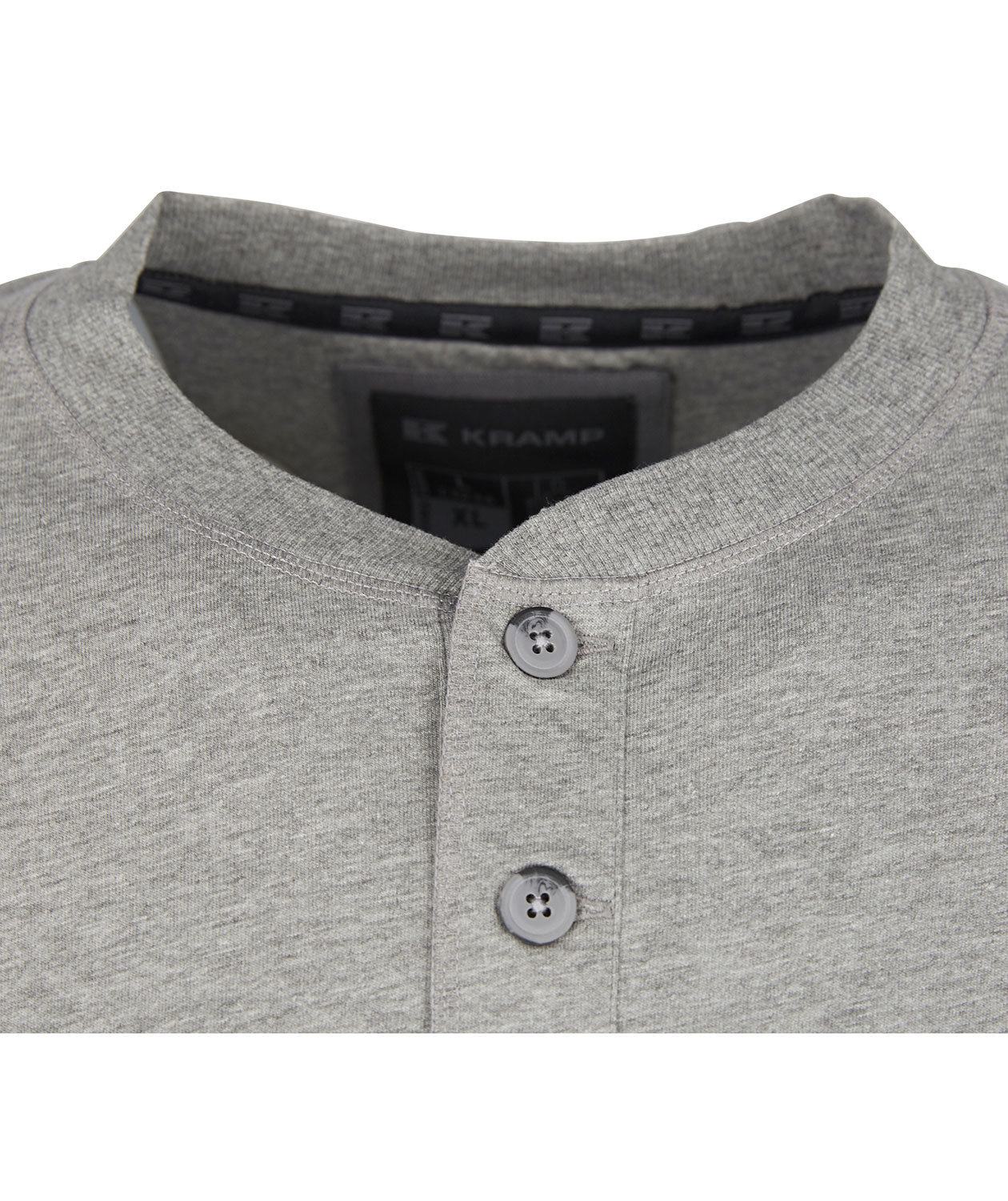 Kramp Technical Grandad T-shirt, Light grey mottled