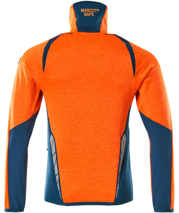Mascot Accelerate Safe fleece sweater, Hi-Vis Orange/Dark Petroleum, large image number 1