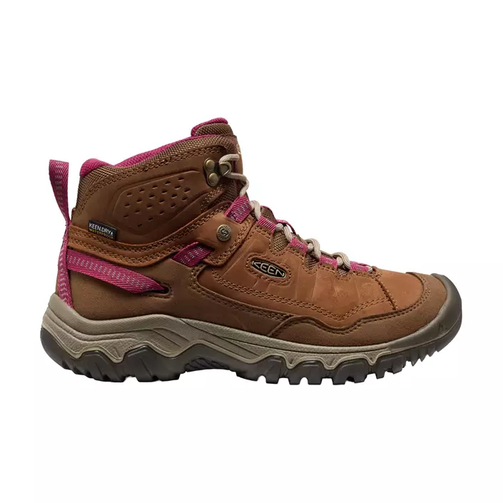 Keen Targhee IV Mid WP dame turstøvletter, Bison/Beaujolais, large image number 0