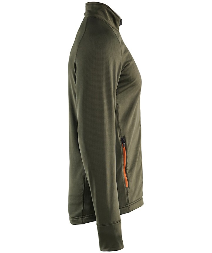 Bl&aring;kl&auml;der Striker fleecetr&oslash;je, Skovgr&oslash;n/Rust, large image number 2