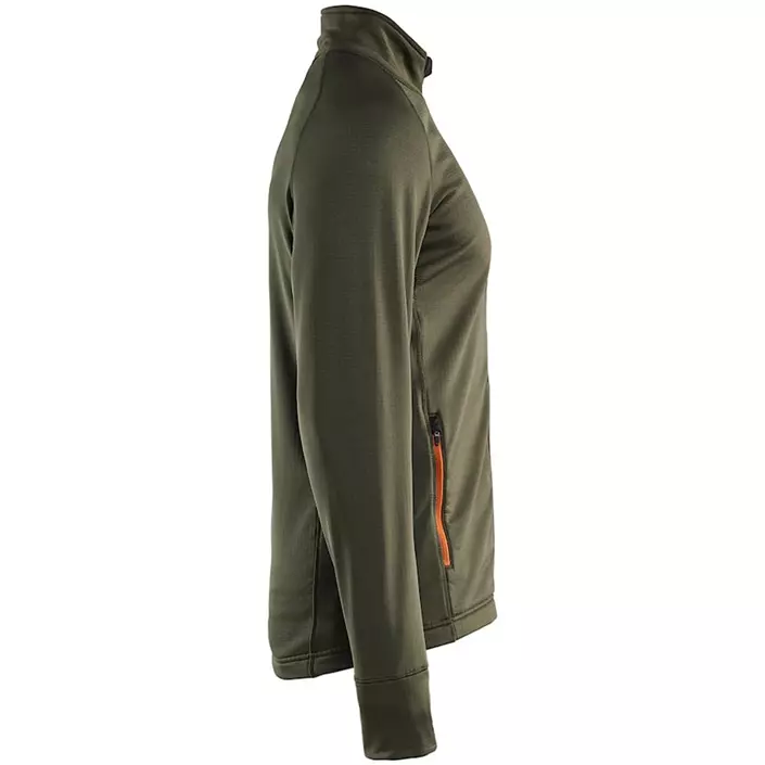 Blåkläder Striker fleecetröja, Skogsgrön/Rost, large image number 2