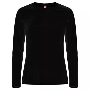 Clique Basic Active Damen langärmliges T-Shirt, Schwarz
