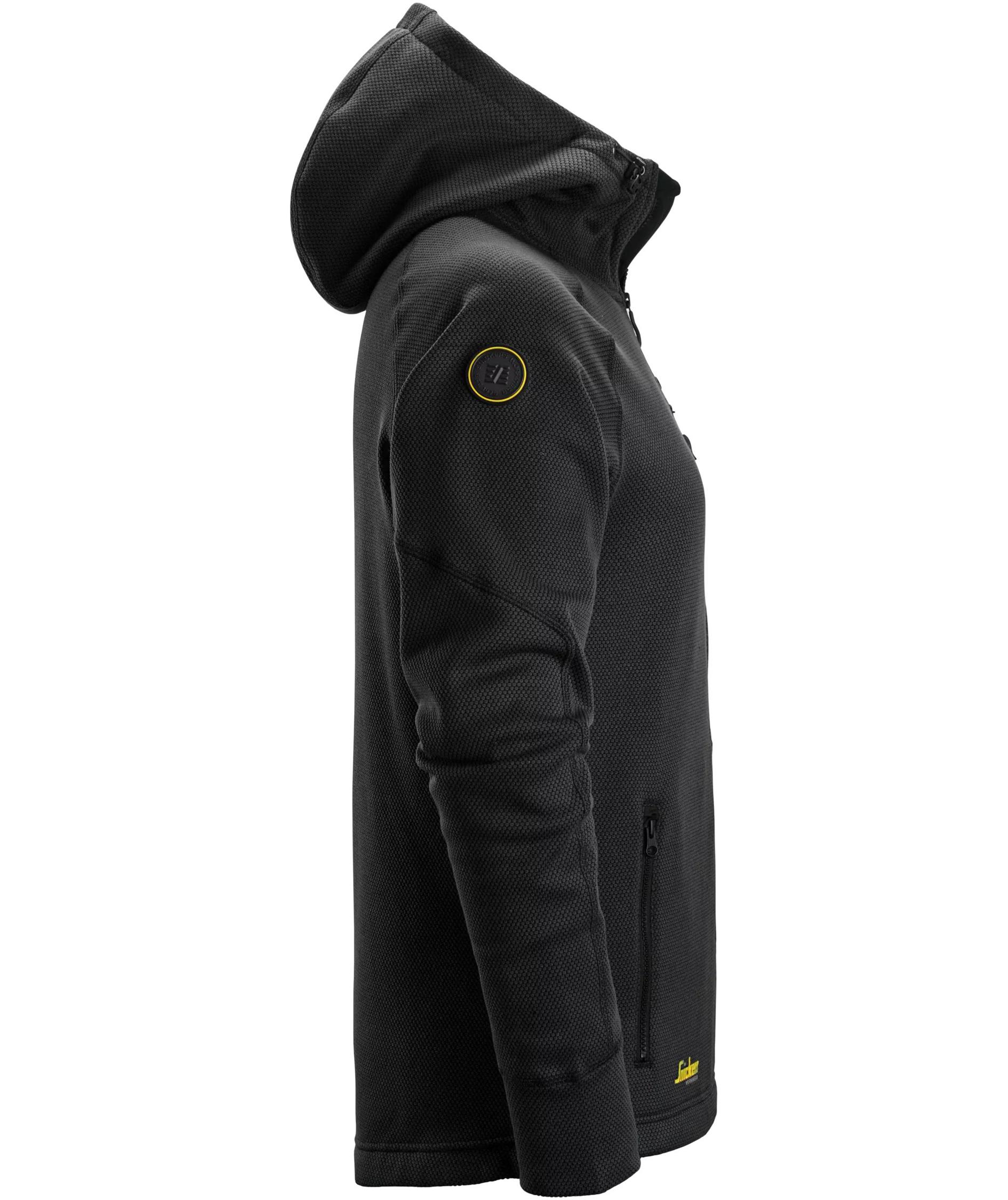 Snickers FlexiWork fleecehoodie 8041, Black, large image number 2