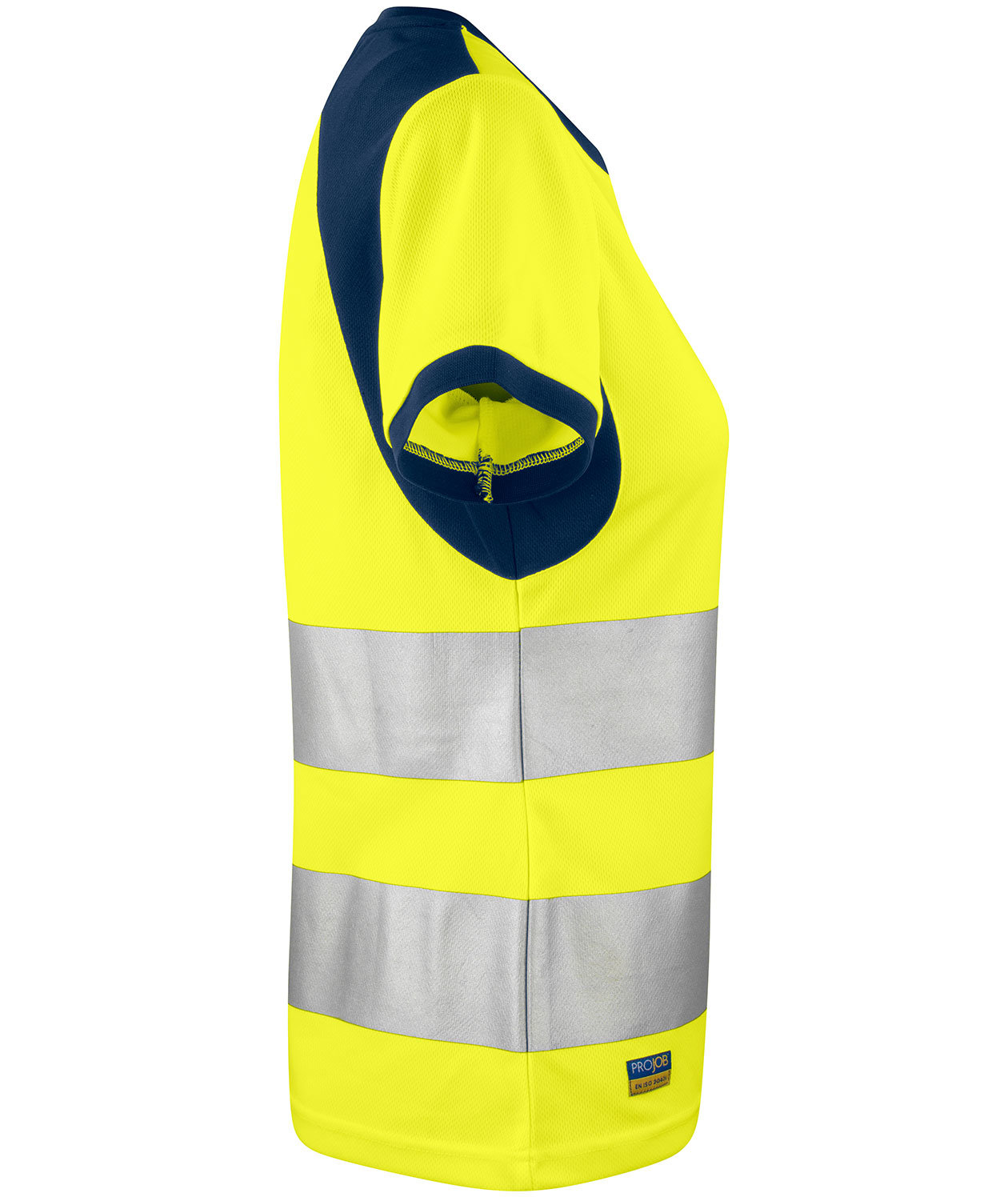 ProJob women's T-shirt 6012, Hi-vis Yellow/Marine, large image number 3