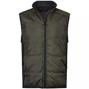 Tee Jays hybrid stretch vattert vest, Deep Green/Black