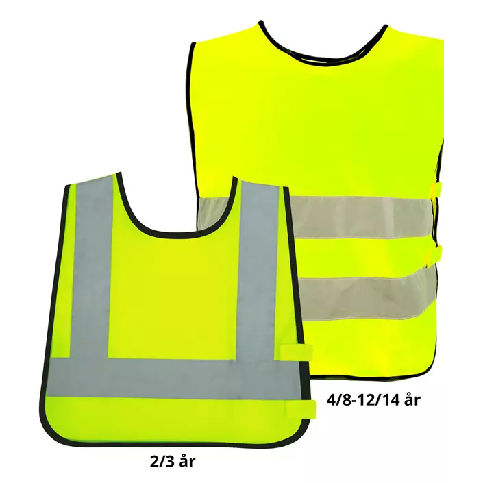 YOU Gøteborg reflective safety vest for kids, Hi-Vis Yellow, large image number 0