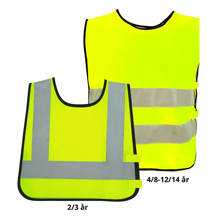 YOU Gøteborg reflective safety vest for kids, Hi-Vis Yellow, large image number 0