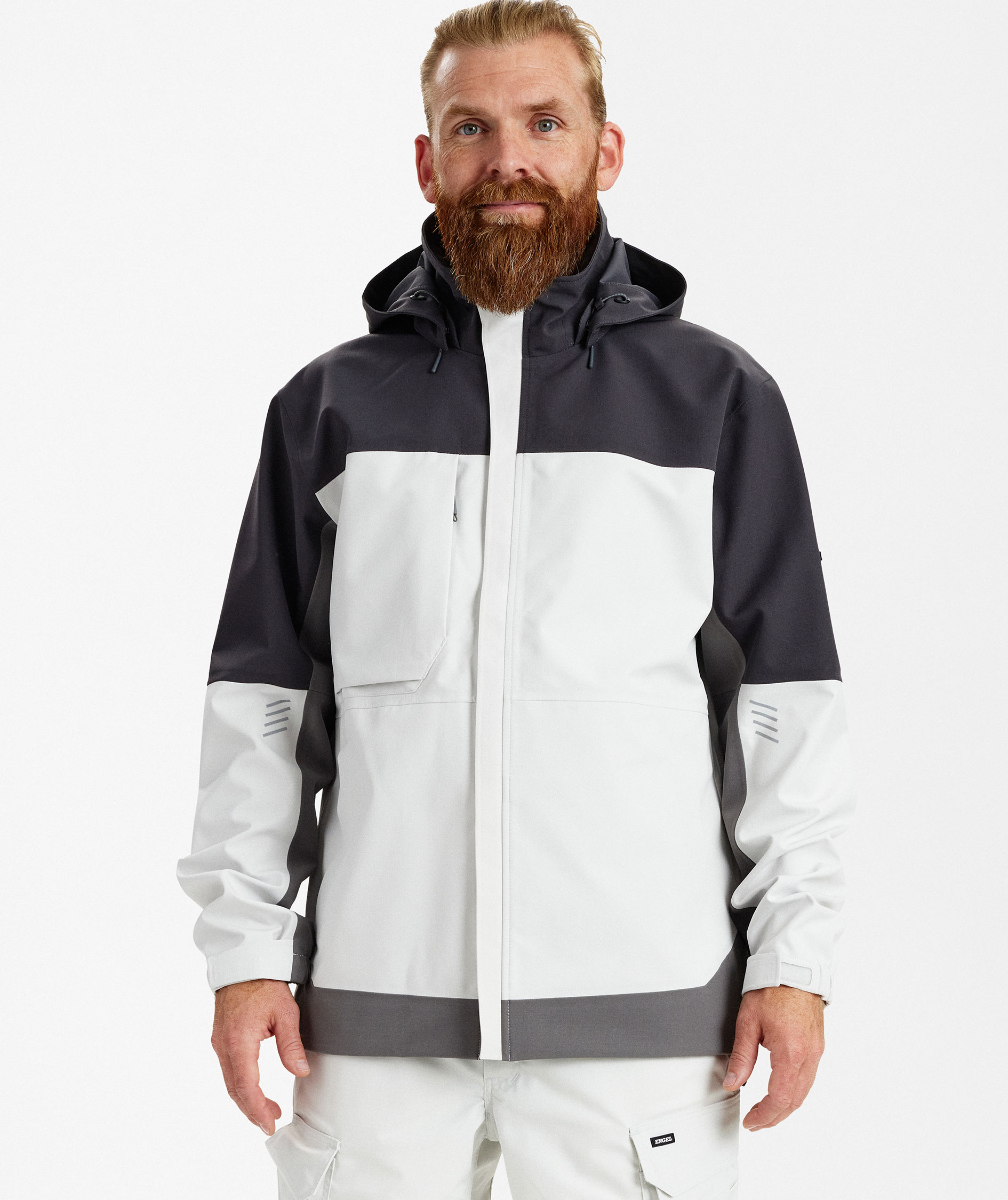 Engel Entire shell jacket, Bone White/Anthracite Grey, large image number 1