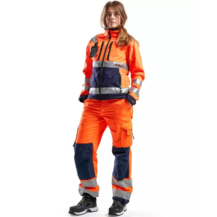 Blåkläder women's softshell jacket, Hi-vis Orange/Marine, large image number 1