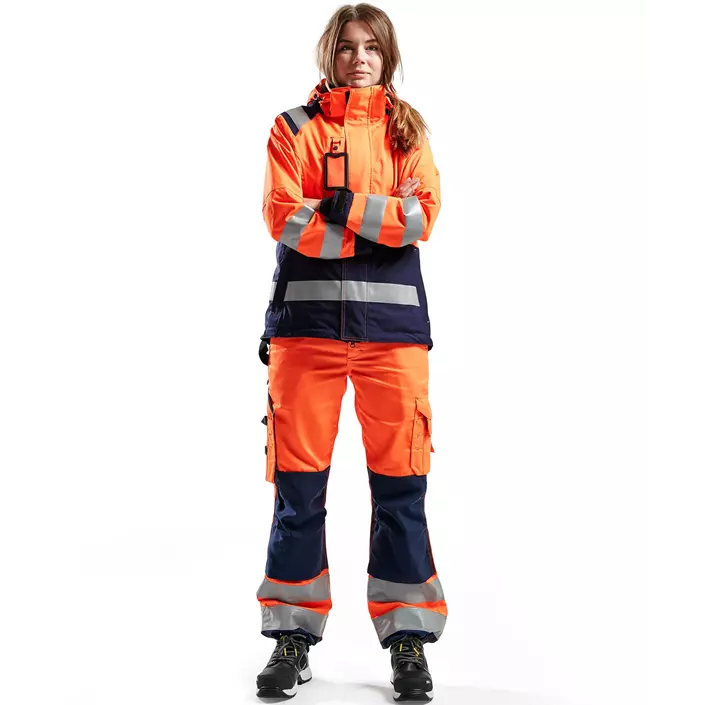 Blåkläder dame skaljakke, Hi-vis Orange/Marine, large image number 1