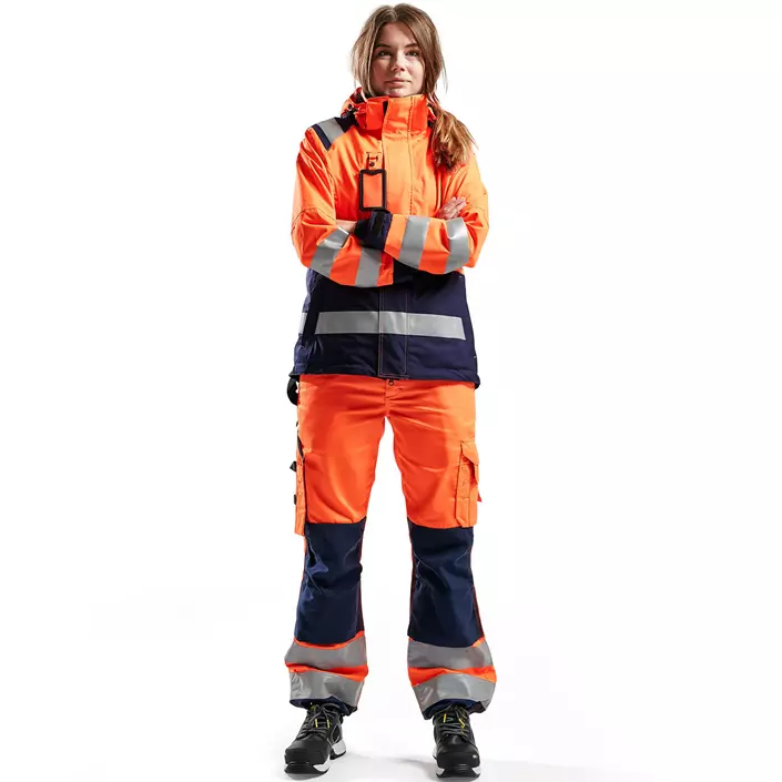 Blåkläder dame skalljakke, Hi-vis Oransje/Marineblå, large image number 1