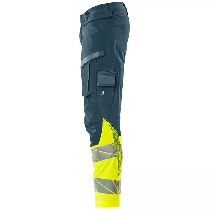 Mascot Accelerate Safe arbejdsbukser full stretch, Mørk Petroleum/Hi-Vis Gul, large image number 3