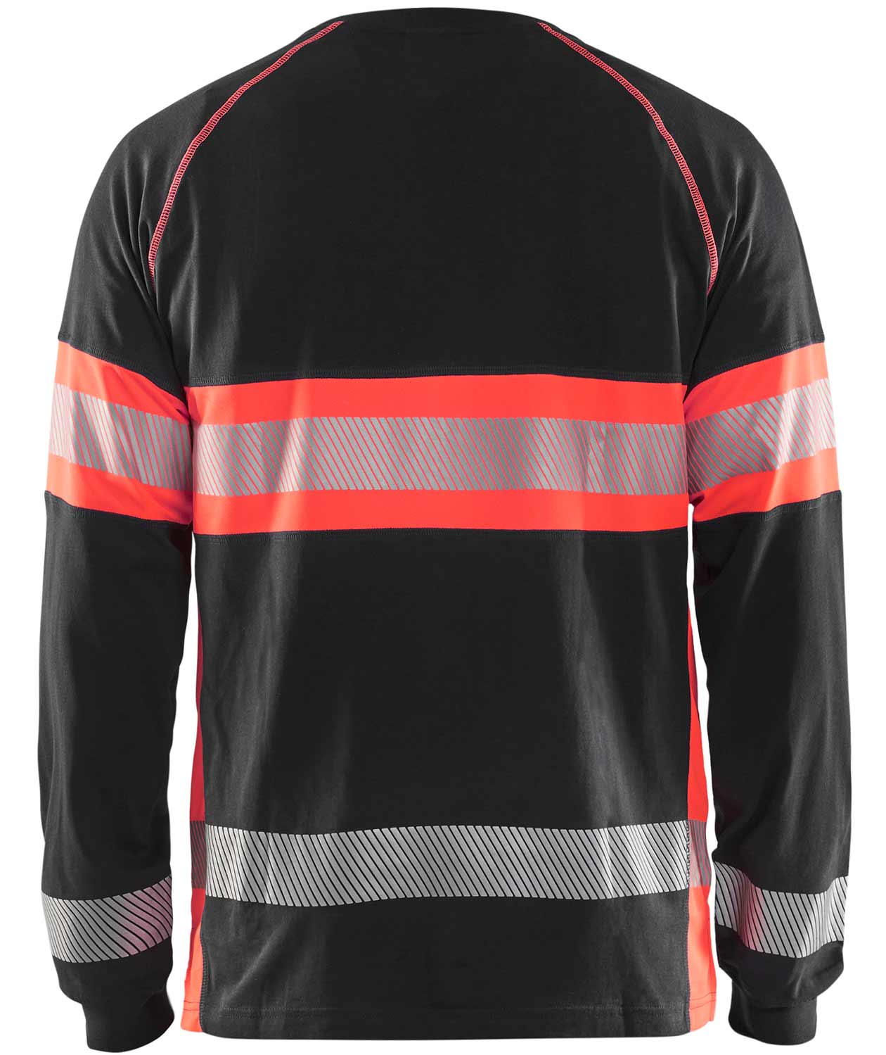Bl&aring;kl&auml;der long-sleeved T-shirt, Black/Hi-Vis Red