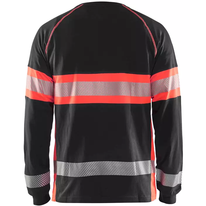 Blåkläder long-sleeved T-shirt, Black/Hi-Vis Red, large image number 1