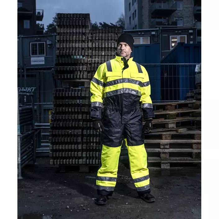 ProJob coverall 6202, Hi-vis Yellow/Marine, large image number 1
