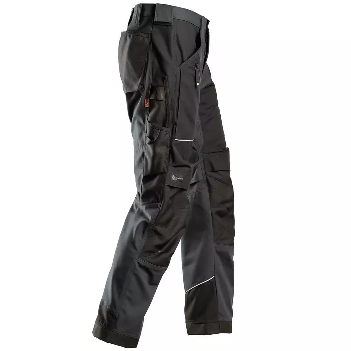Snickers RuffWork Canvas+ work trousers 6314, Steel Grey/Black, large image number 3