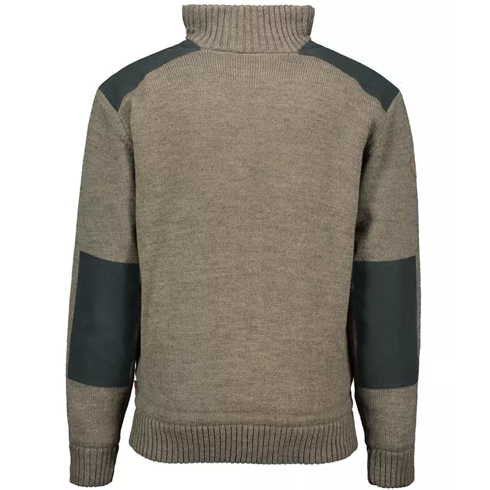 Westborn windbreaker knitted pullover, Brown Melange, large image number 1