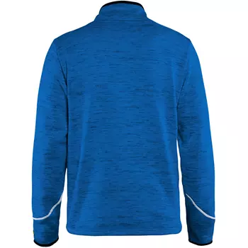 Blåkläder knitted sweatshirt half zip, Grain blue/white