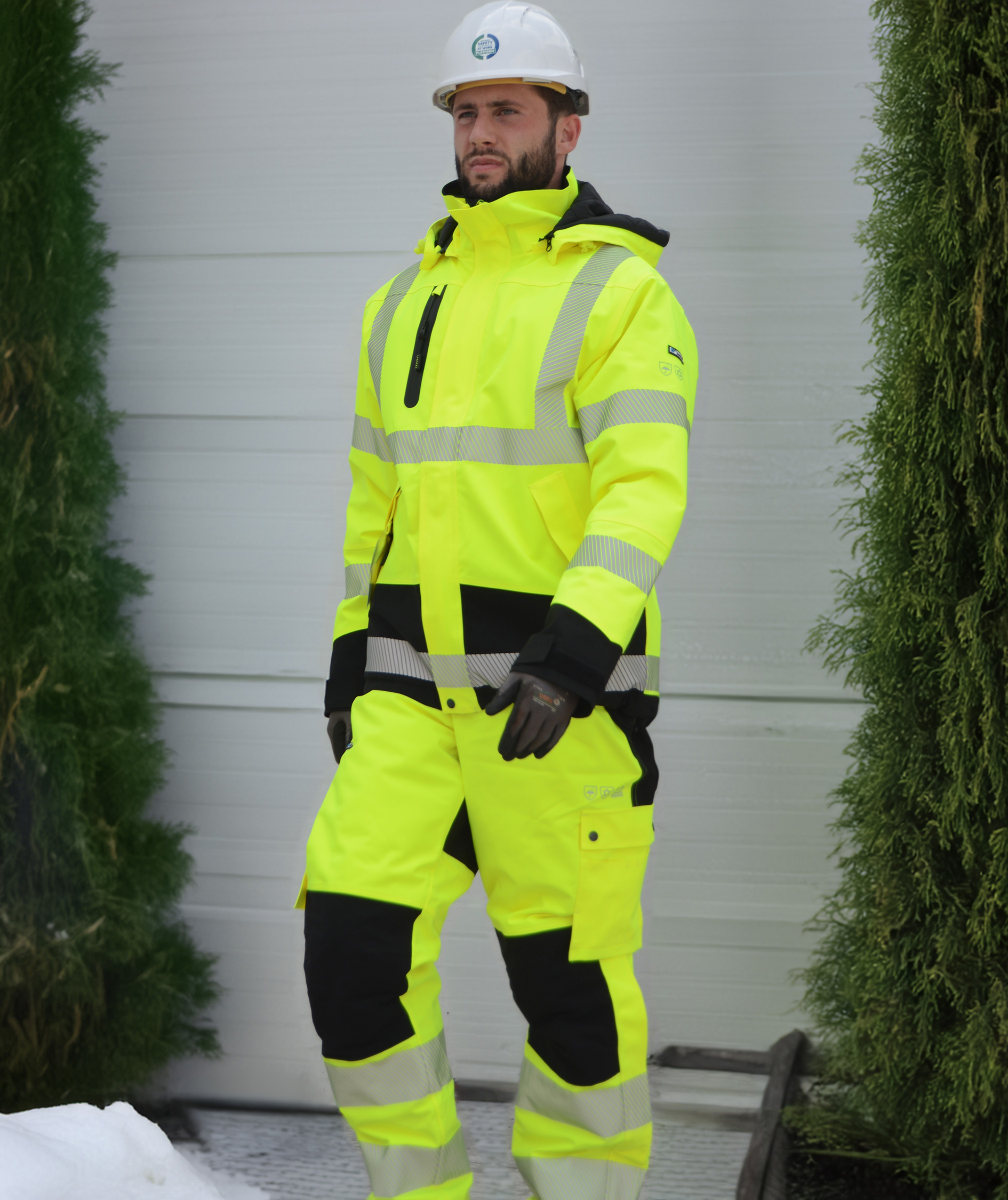 Lyngs&oslash;e vinterbyxa full stretch, Varsel Gul/Svart