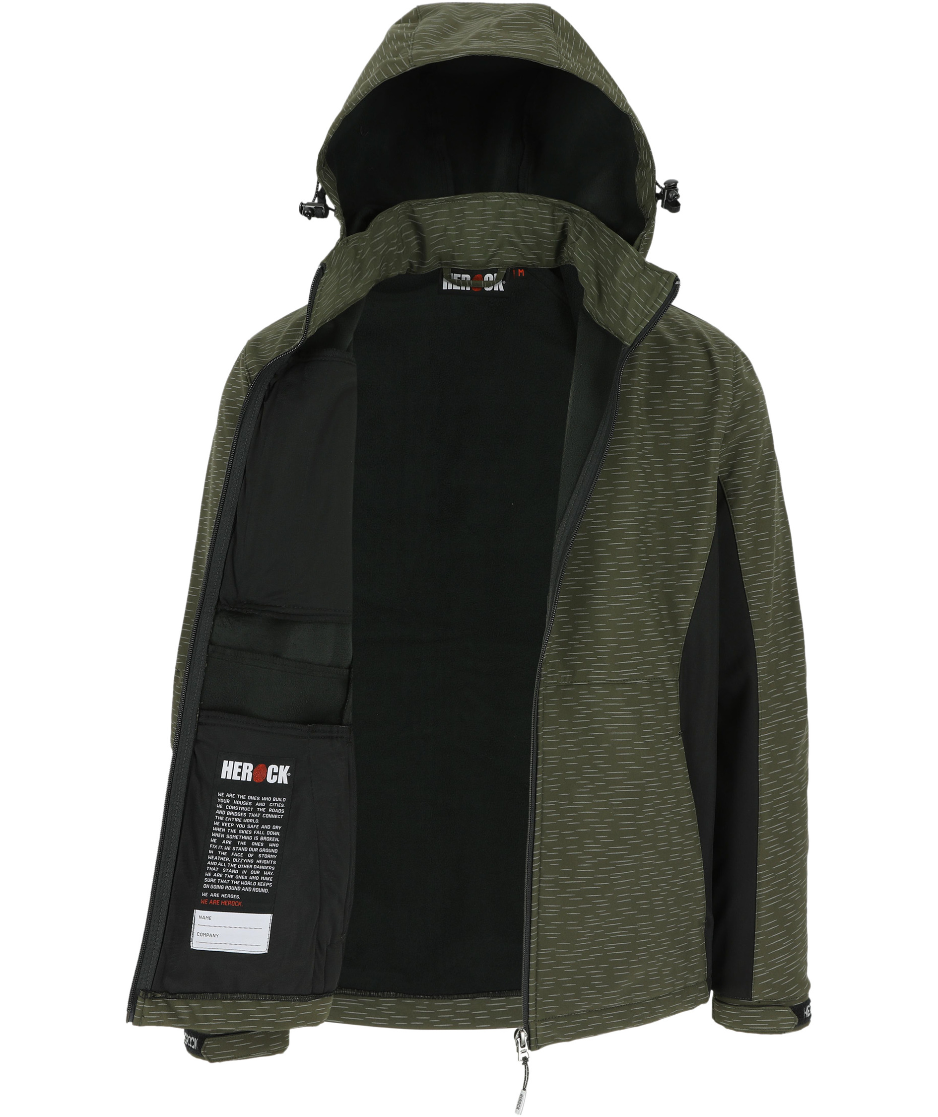 HEROCK Flexor softshell jacket, Reflective Khaki/Black, large image number 2