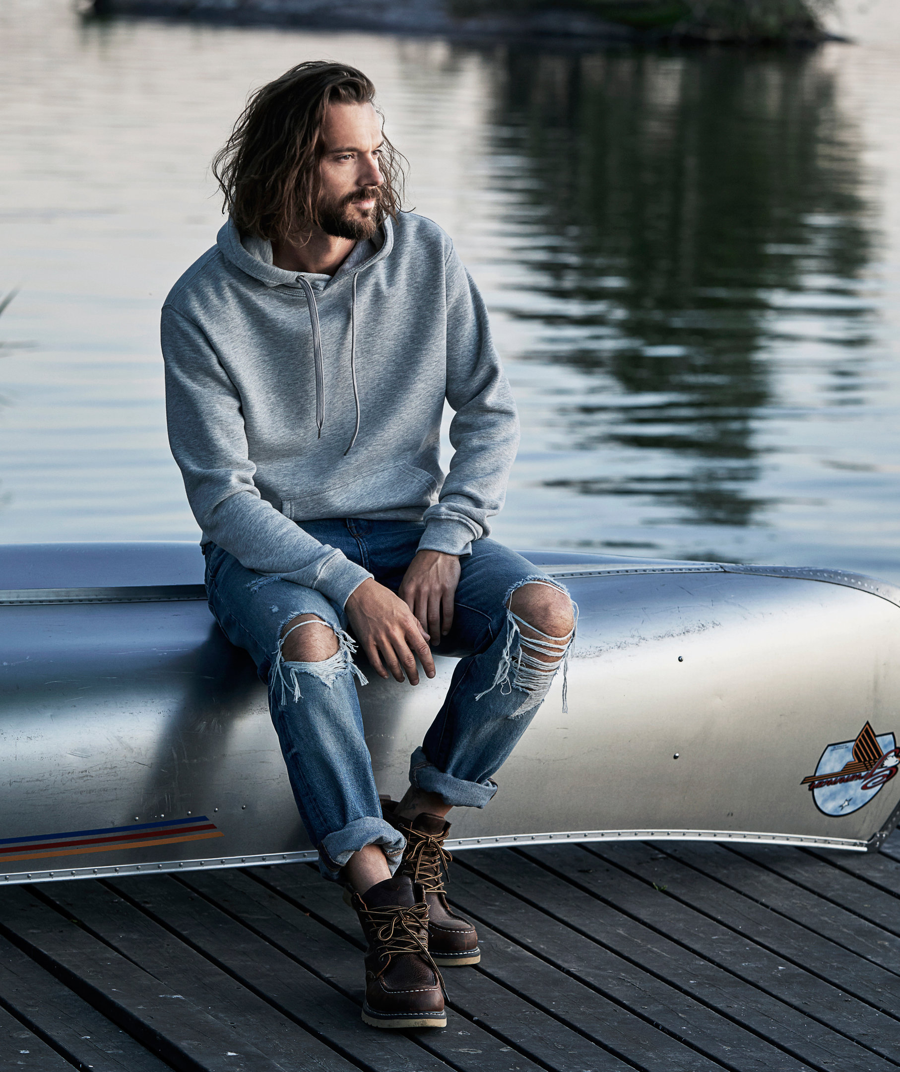 Tee Jays hoodie, Heather Grey