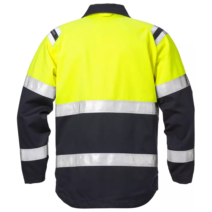 Fristads Flamestat work jacket 4176, Hi-Vis yellow/marine, large image number 1