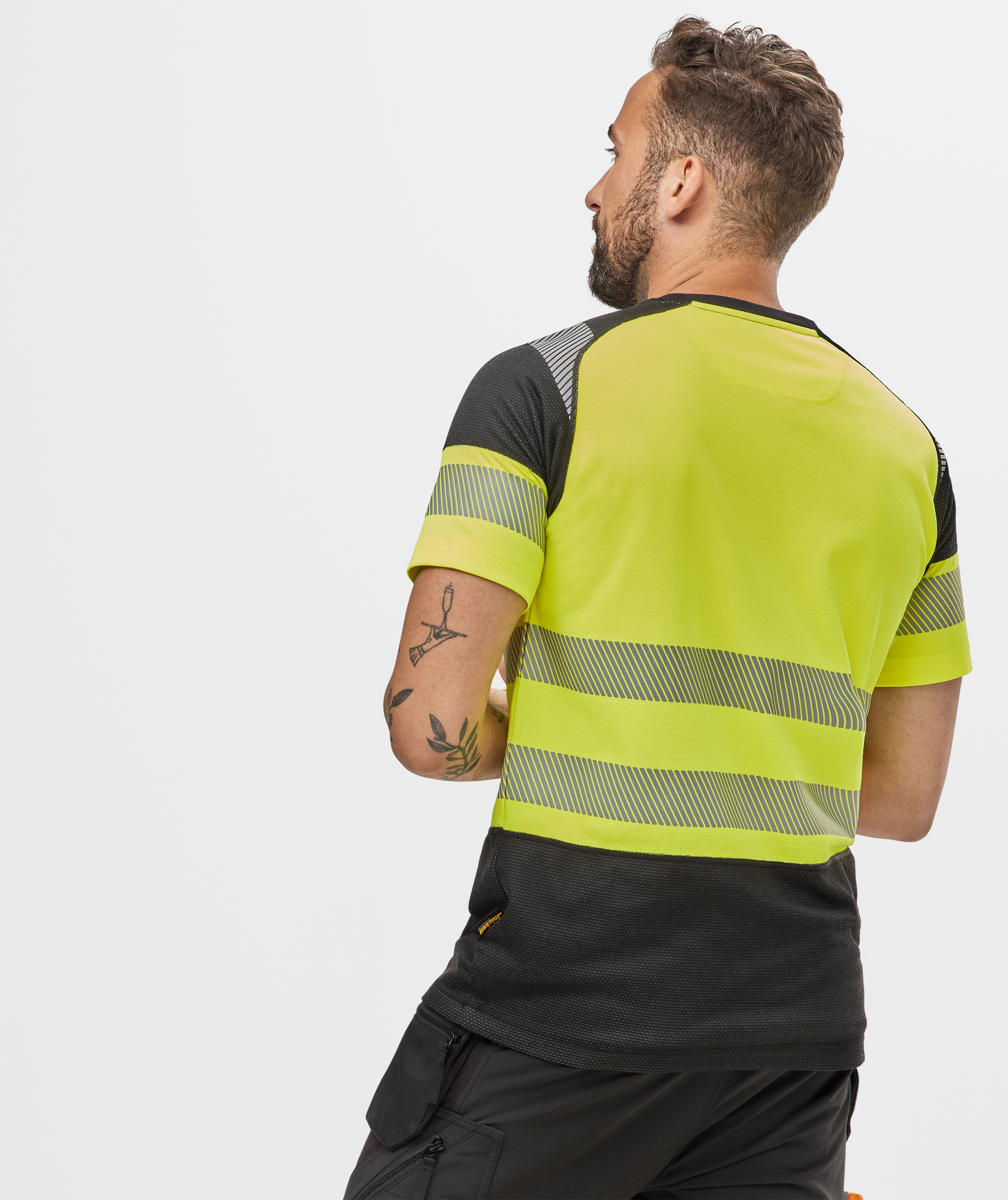 Snickers T-shirt 2538, Black/Hi-Vis Yellow, large image number 2