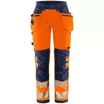 Fristads Green women's craftsman trousers 2664 GSTP full stretch, Hi-Vis Orange/Navy
