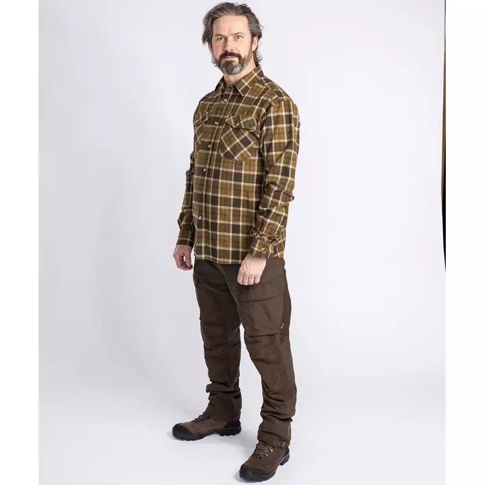 Pinewood Härjedalen regular fit flannel skovmandsskjorte, Hunting Olive/Khaki, large image number 6