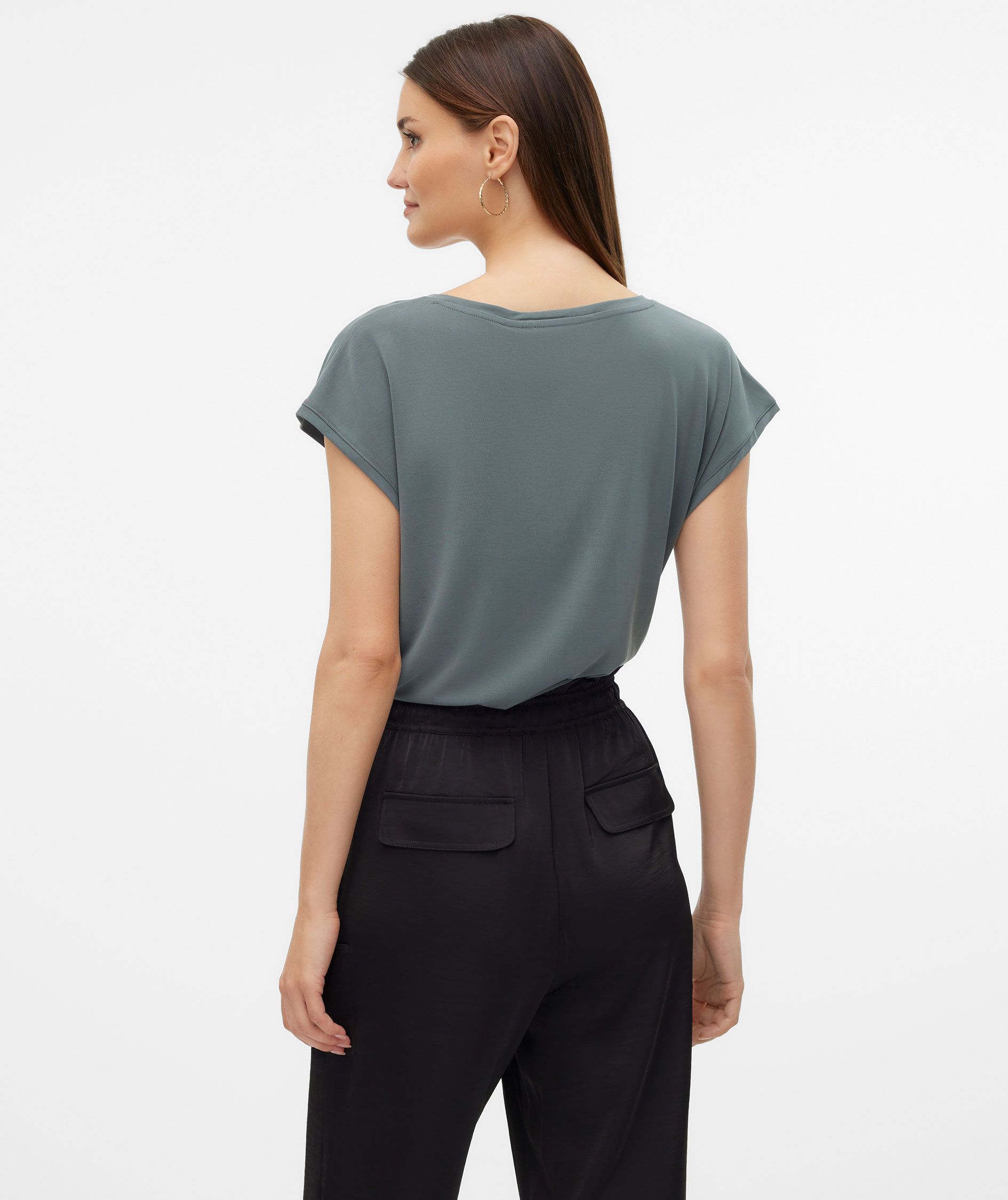 Vero Moda VMFILLI women's T-shirt, Balsam Green, large image number 2