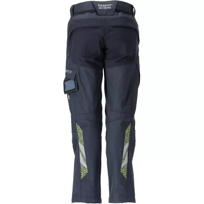 Mascot Accelerate Multisafe diamond fit dame arbejdsbukser, Mørk Marine/Hi-Vis Gul, large image number 1