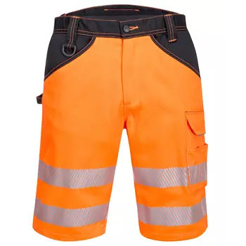 Portwest PW3 work shorts, Hi-Vis Orange/Black