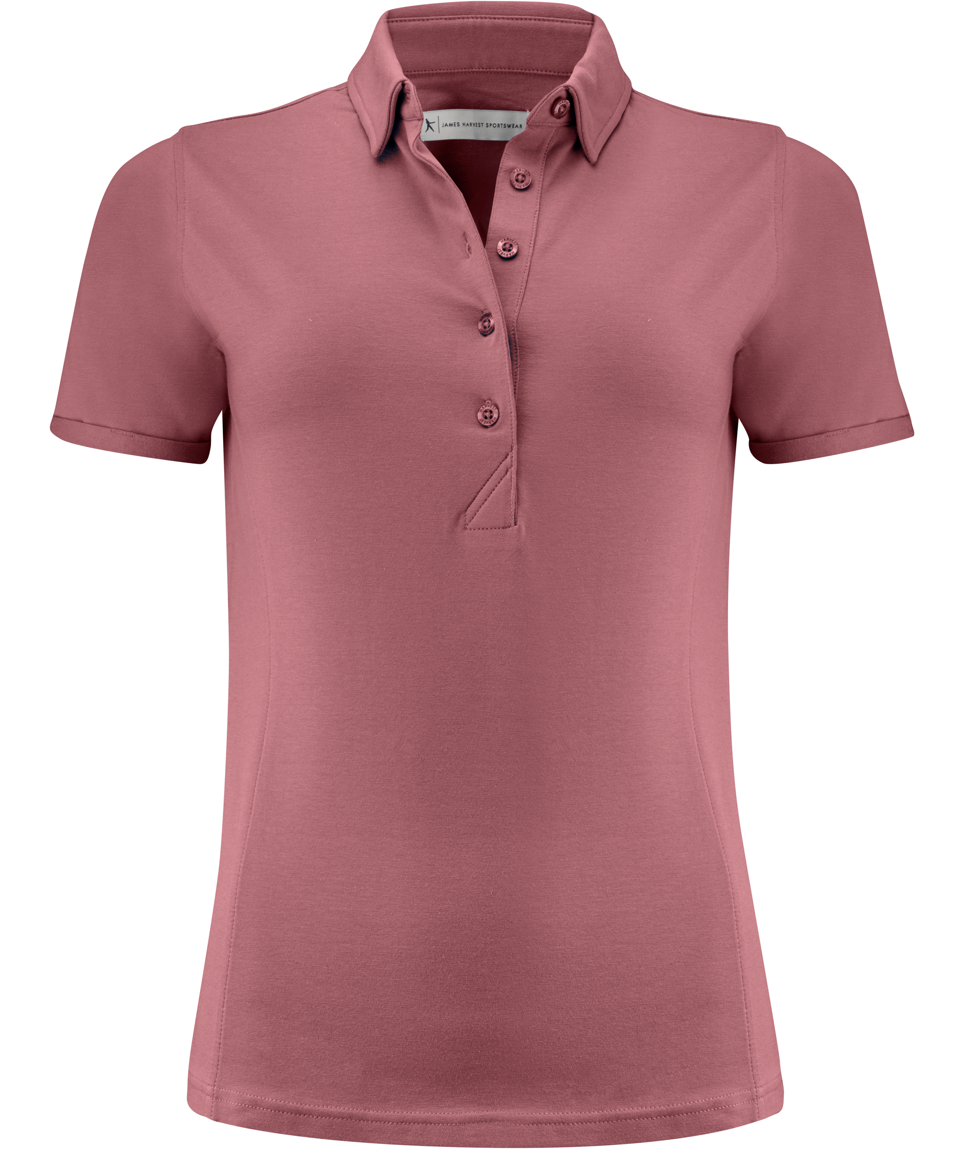 J. Harvest Sportswear American women's polo shirt, Dusty Red, Dusty Red, swatch
