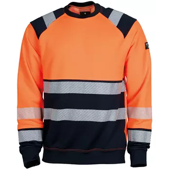Tranemo sweatshirt, Hi-Vis Orange/Marine