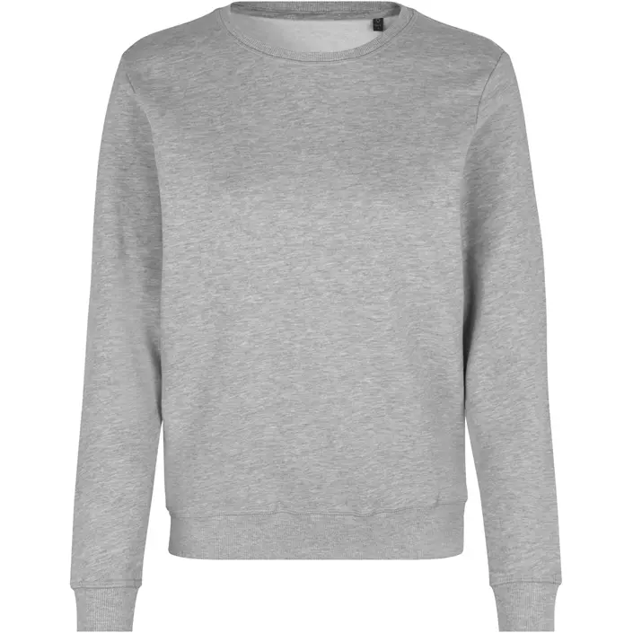 ID organic women's sweatshirt, Light grey melange, large image number 0