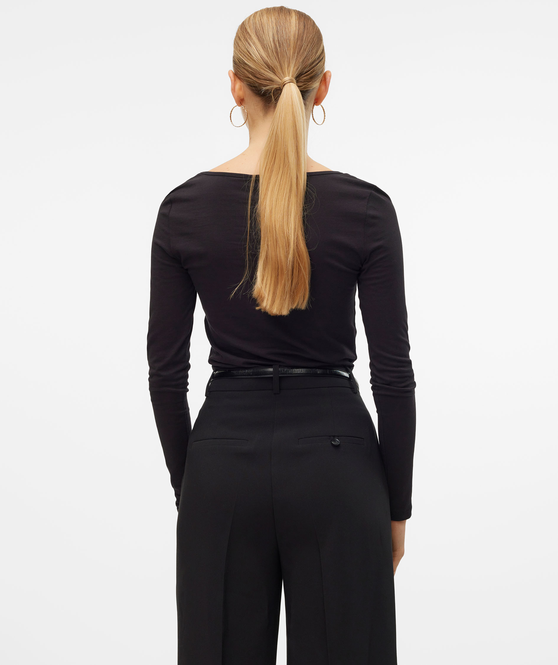 Vero Moda VMMAXI MY SOFT lang&auml;rmliges Damen T-Shirt, Black, large image number 2