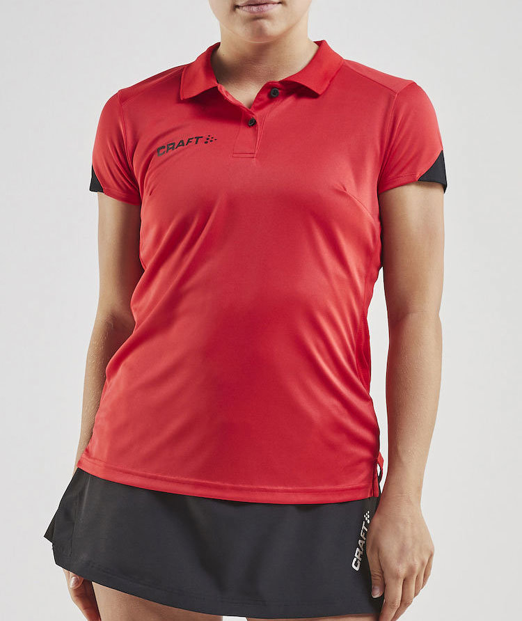 Craft Pro Control Impact dame polo T-shirt, Bright red, large image number 1