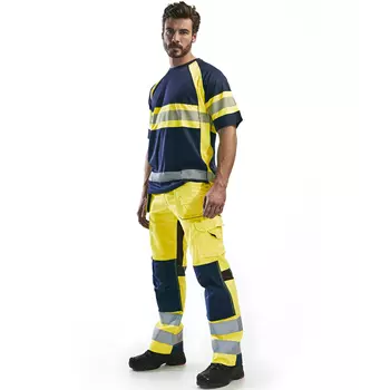 Blåkläder håndverksbukse, Hi-vis gul/marineblå
