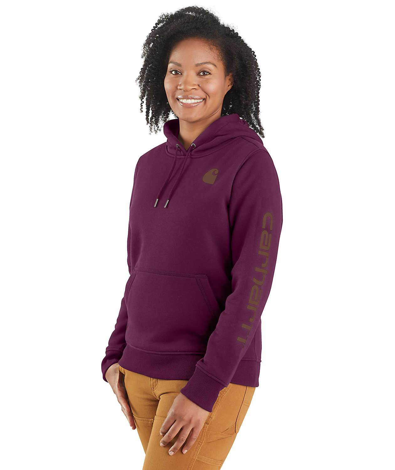 Carhartt Clarksburg Damen Kapuzensweatshirt, Eggplant